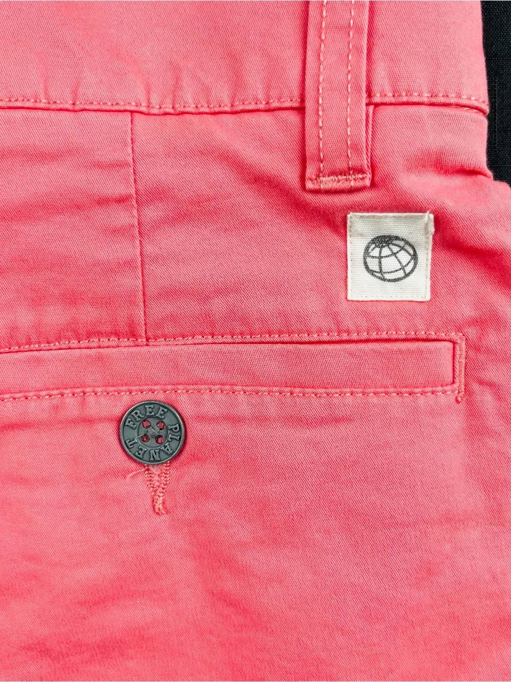 Free Planet Coral-Red Men's Flat Front Shorts